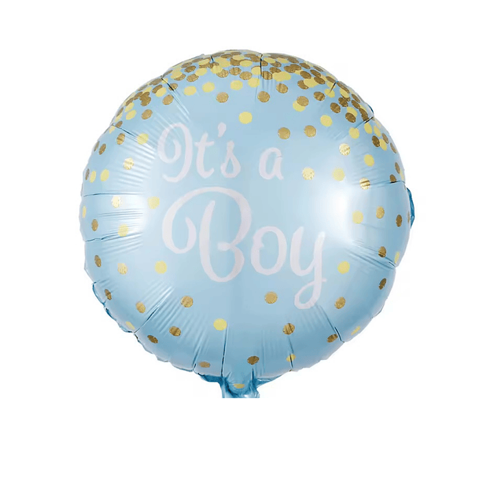 Globo Foil Metálico Redondo Its a Boy 45cm con Helio 1