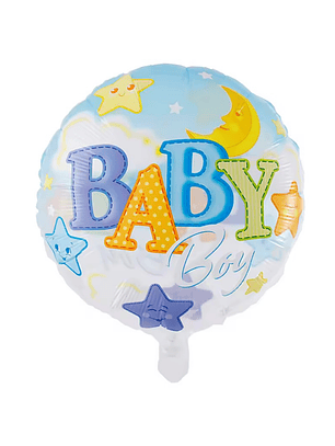 Globo Foil Metálico 45cm Baby Boy con Helio