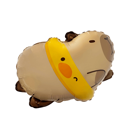 Globo Metálico Capibara Patito nadador con Helio 57cm