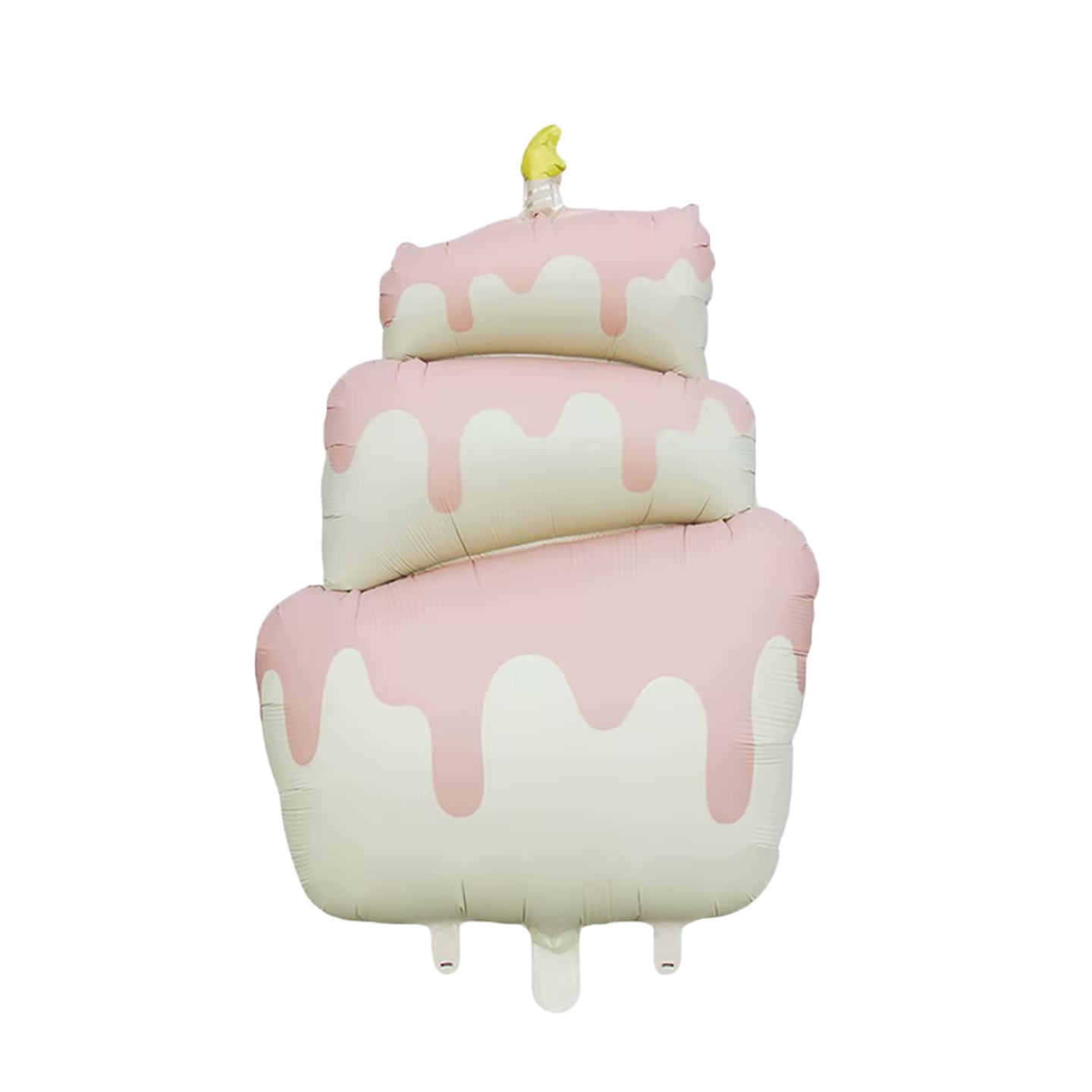 Globo Metálico Pastel de Cumpleaños con Helio Rosado 96cm 1