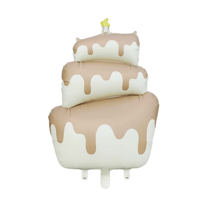 Globo Metálico Pastel de Cumpleaños con Helio Arena 96cm 1