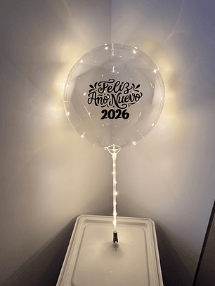Globo burbuja Luz Hada con Varilla Luminoso Feliz Año Nuevo
