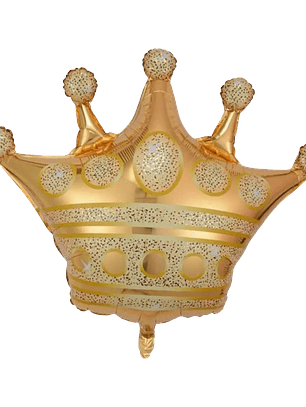 Globo Metálico Corona Dorada con Helio 76cm