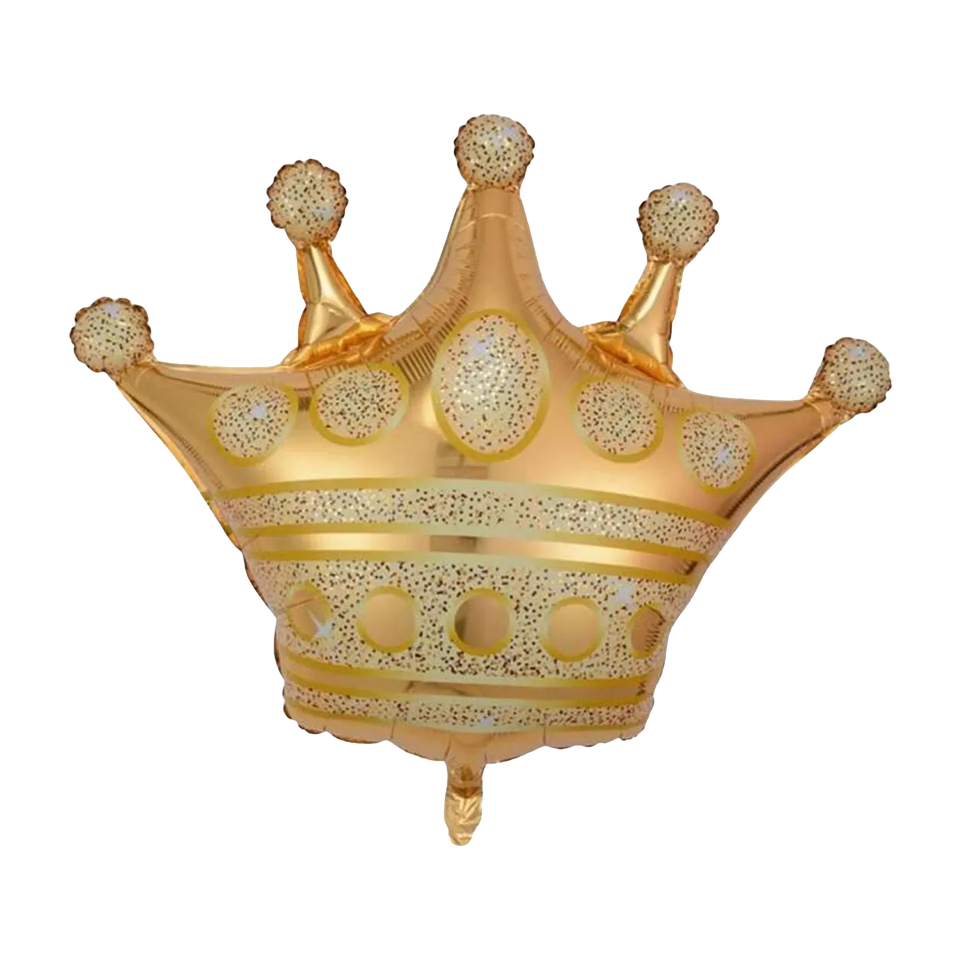 Globo Metálico Corona Dorada con Helio 76cm 1