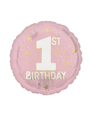 Globo Metálico Cumpleaños 1 con Helio 45cm 18