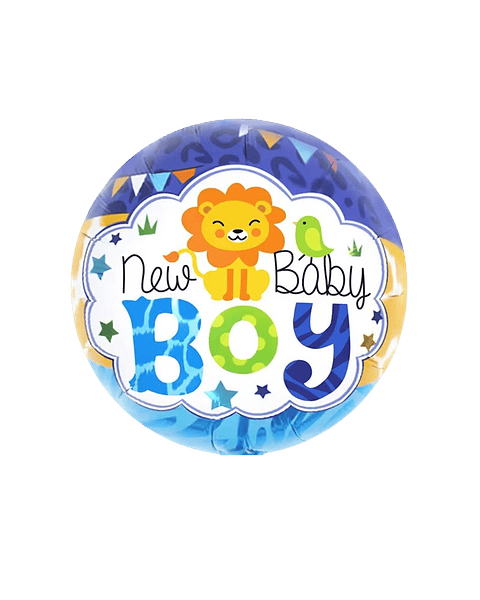 Globo Metálico New Baby Boy con Helio 45cm 18"