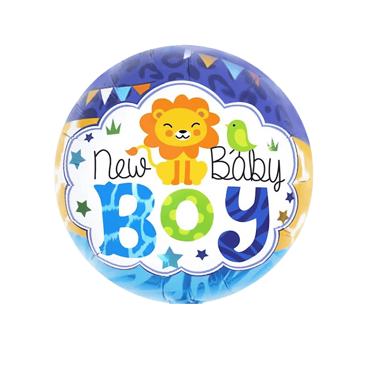 Globo Metálico New Baby Boy con Helio 45cm 18