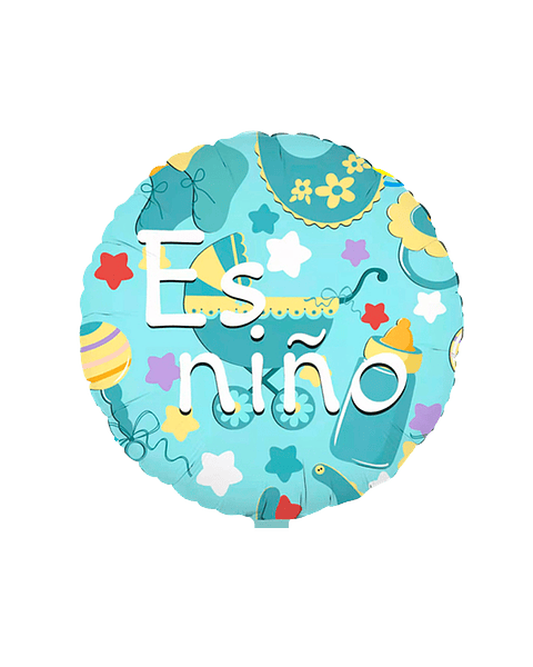 Globo Metálico Es niño con Helio 45cm 18"