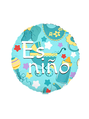 Globo Metálico Es niño con Helio 45cm 18