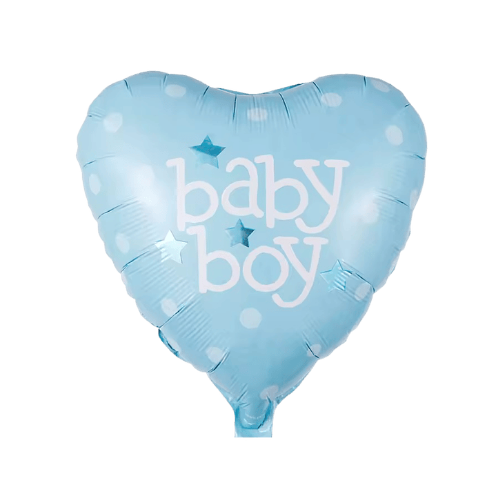 Globo Metálico Corazón Baby Boy con Helio 45cm 18