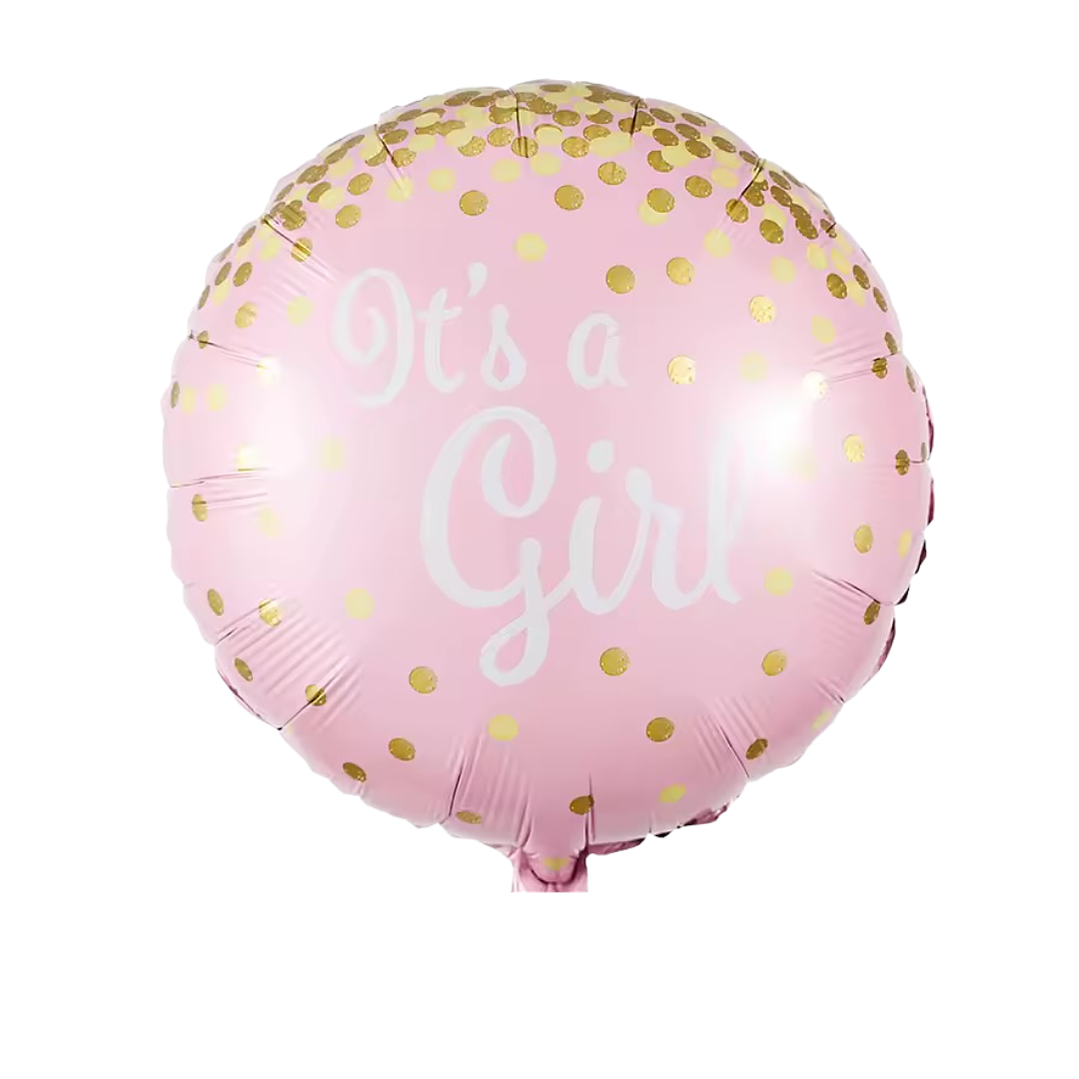 Globo Metálico Its a Girl con Helio 45cm 18