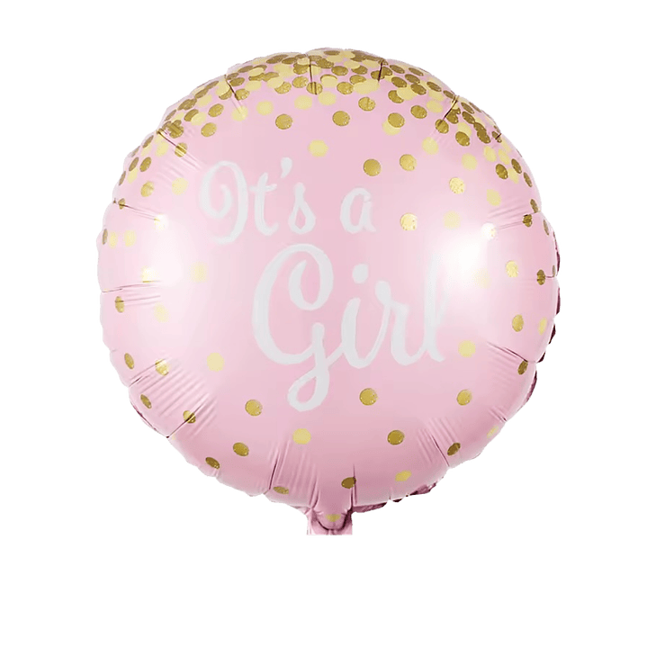 Globo Metálico Its a Girl con Helio 45cm 18