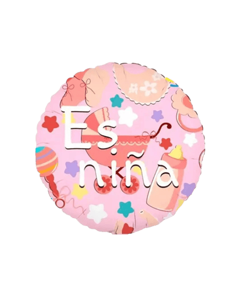 Globo Metálico Es una niña con Helio 45cm 18"