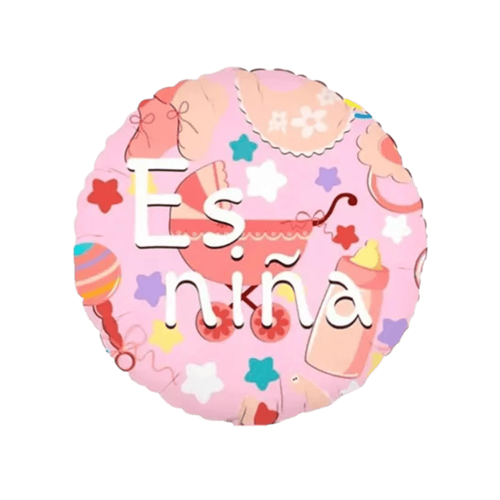 Globo Metálico Es una niña con Helio 45cm 18