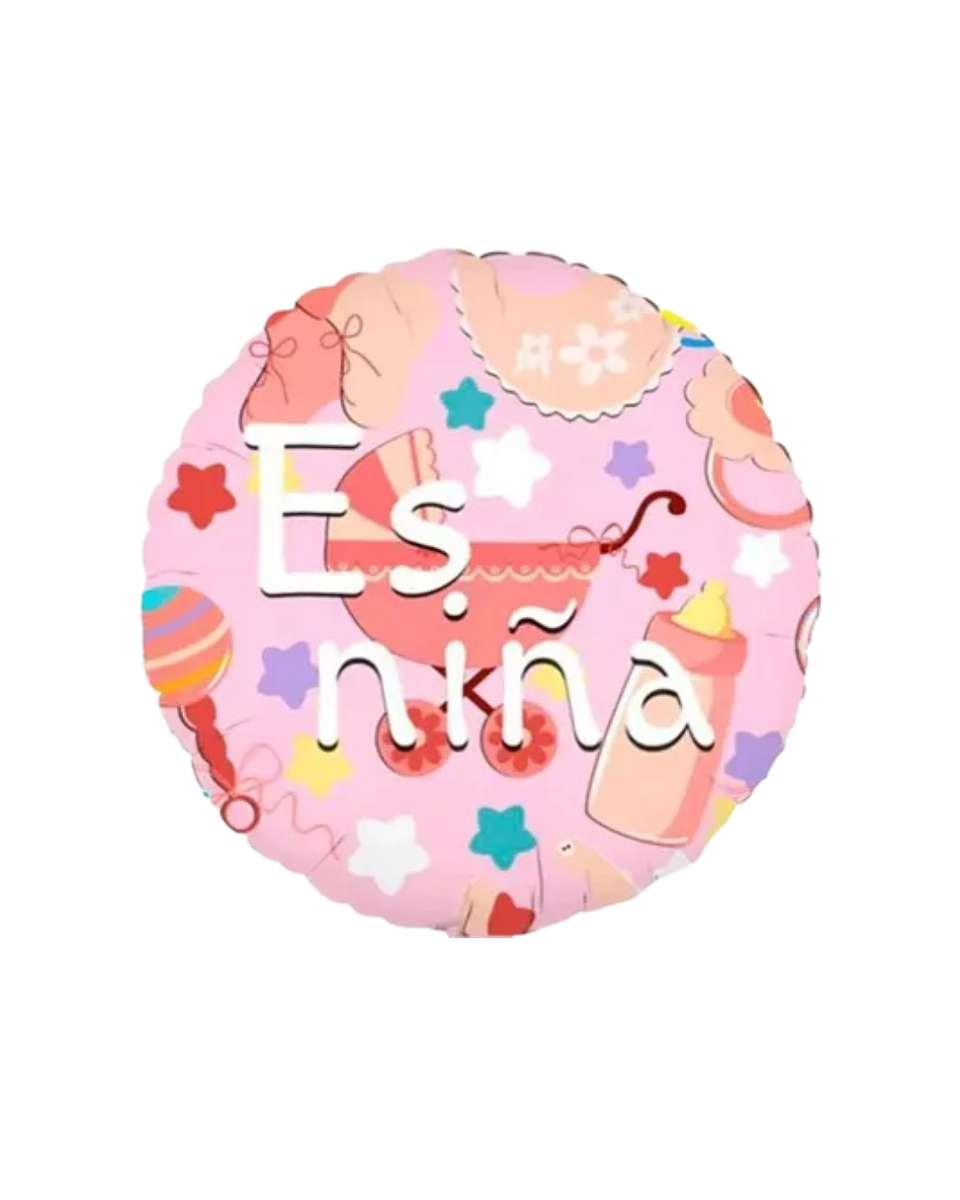 Globo Metálico Es una niña con Helio 45cm 18