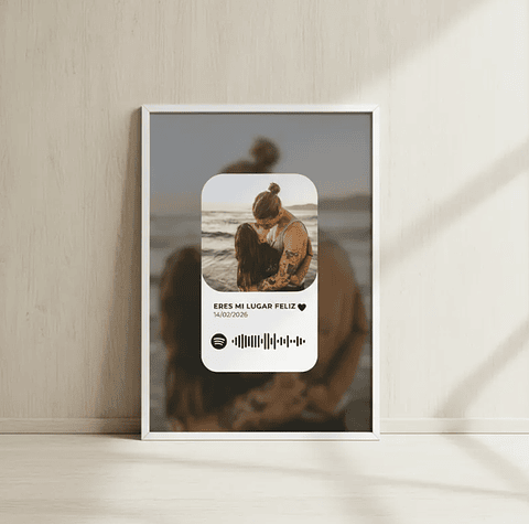 Cuadro Portaretrato Personalizado Love Spotify