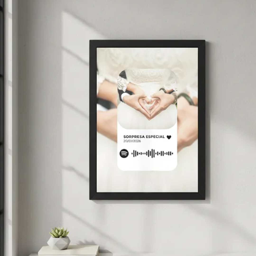 Cuadro Portaretrato Personalizado Love Spotify 2