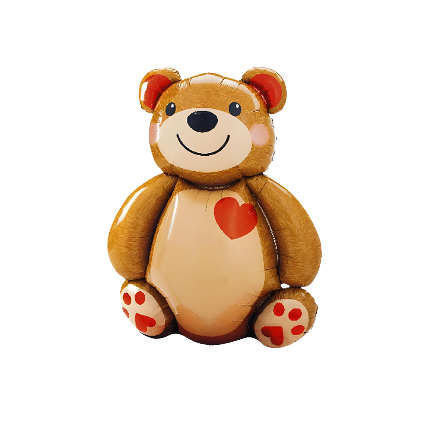 Globo Metálico Foil Oso Teddy Corazon Rojo 91cm con Helio 1