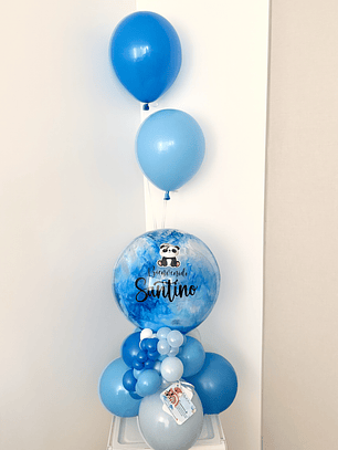 Bouquet de Mesa Personalizado con 2 globos helio