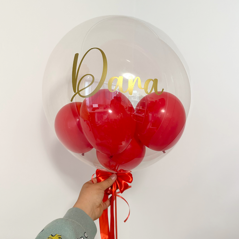 Globo Burbuja con Globos Adentro y Helio 1
