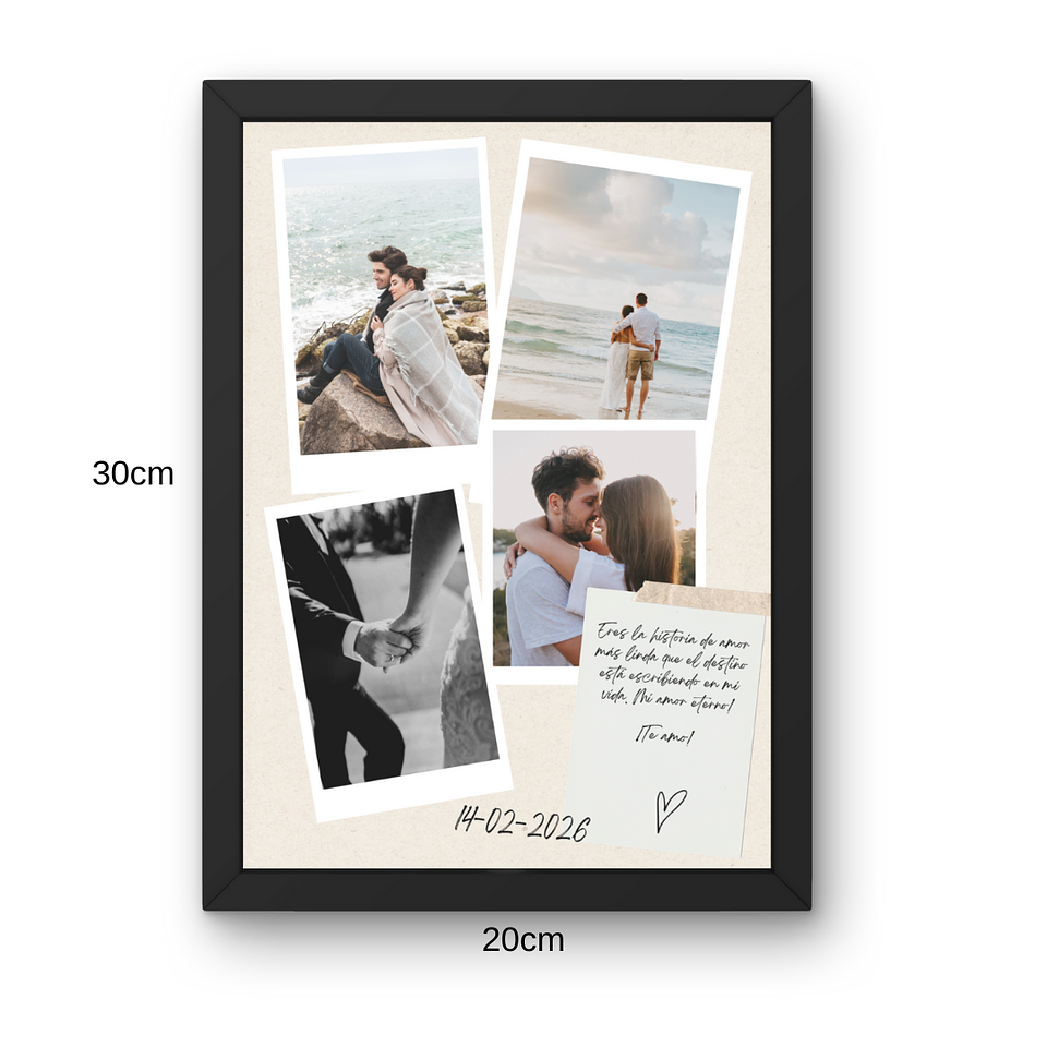 Oso Teddy Racimo Globos Corazón y Cuadro Personalizado 3