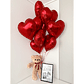 Oso Teddy Racimo Globos Corazón y Cuadro Personalizado - Miniatura 1