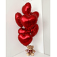 Oso Teddy con 10 Globos Corazón con Helio - Miniatura 1