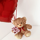 Oso Teddy con 10 Globos Corazón con Helio - Miniatura 2