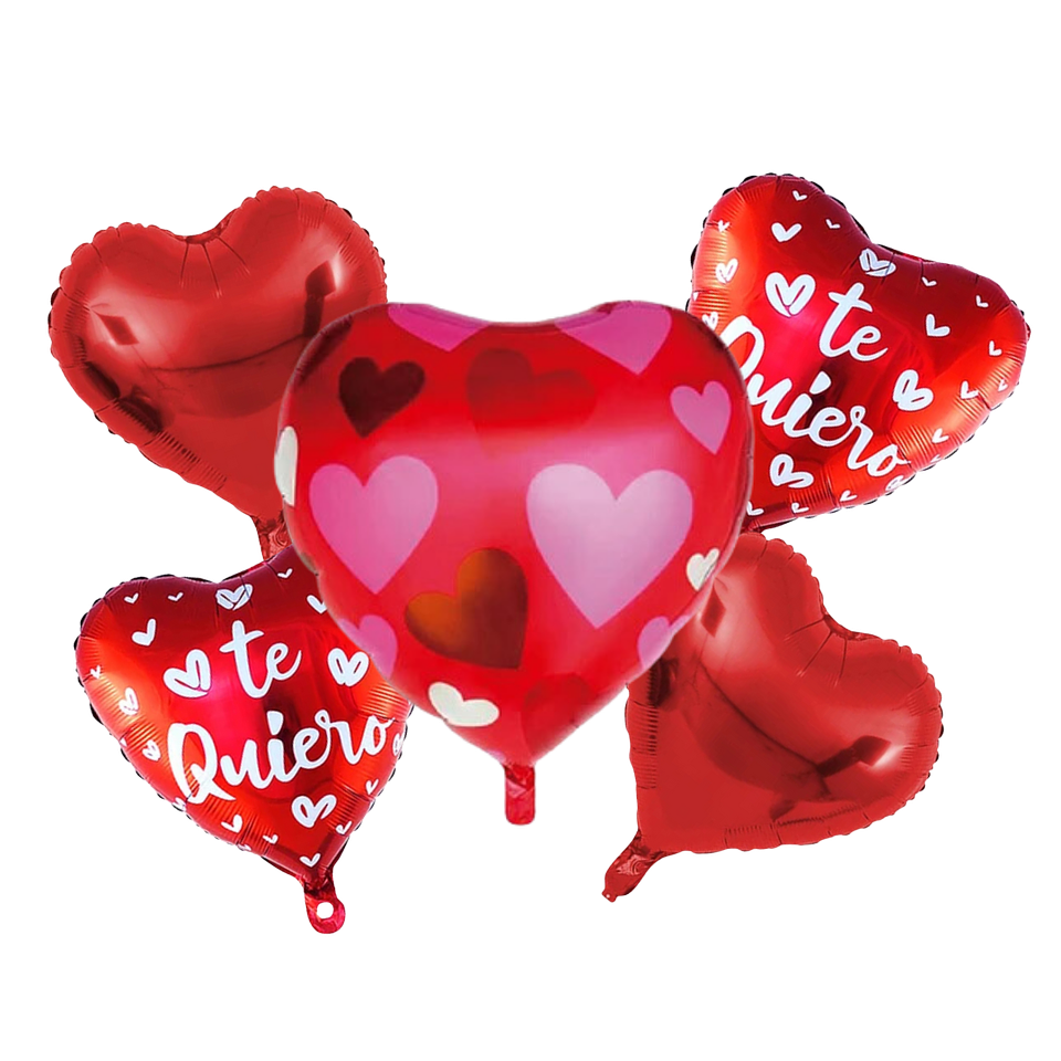 Pack 5 Globos Metalizados Corazón – 