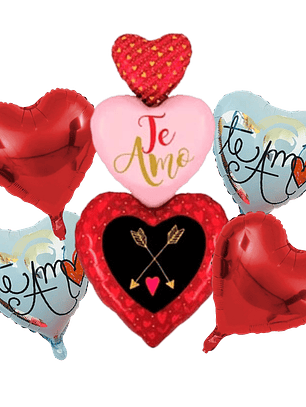 Pack 5 Globos Metalizados Románticos – 