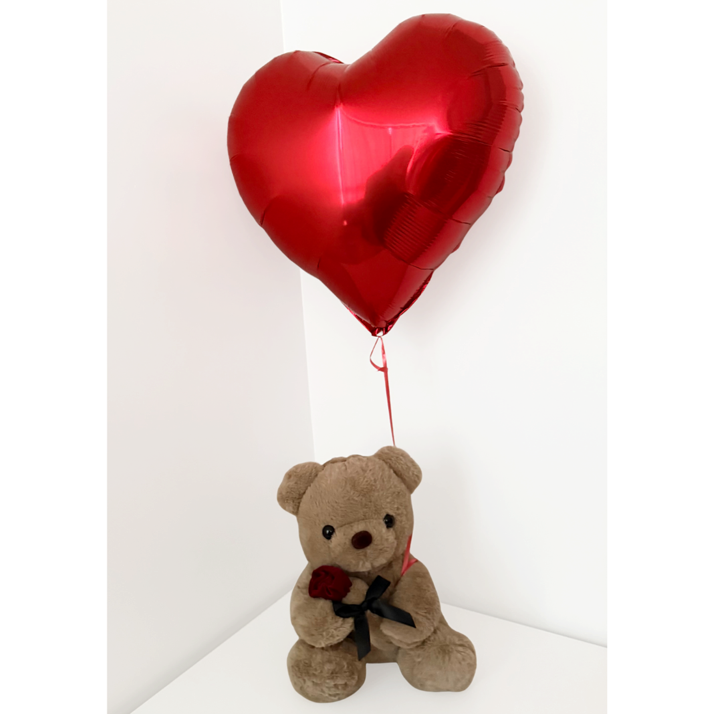 Oso peluche 45cm más globo con helio 7