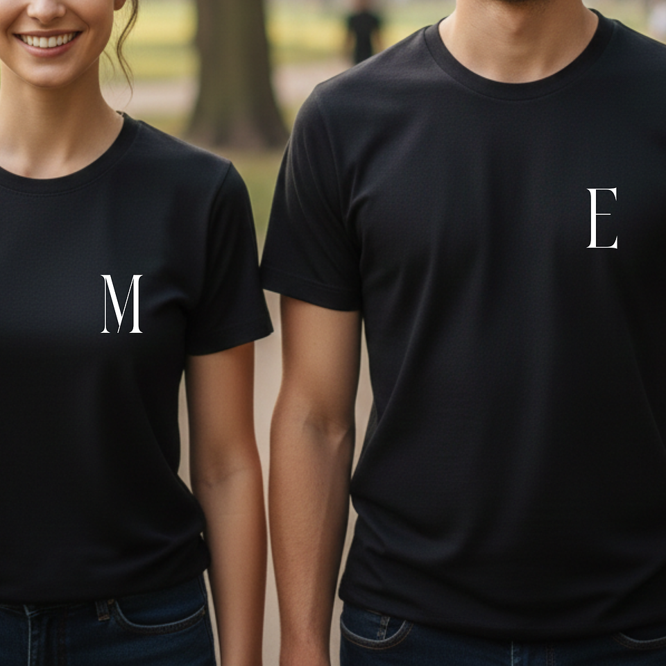 Pack Poleras Pareja Personalizadas – Collage 3 Fotos, Spotify y Frase 2