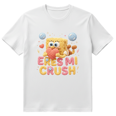 Polera Bob Esponja "Eres mi Crush" - Edición Estilo Bordado