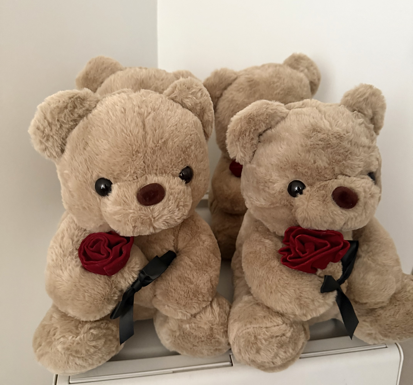 Oso Peluche Teddy 40cm con Rosa 2