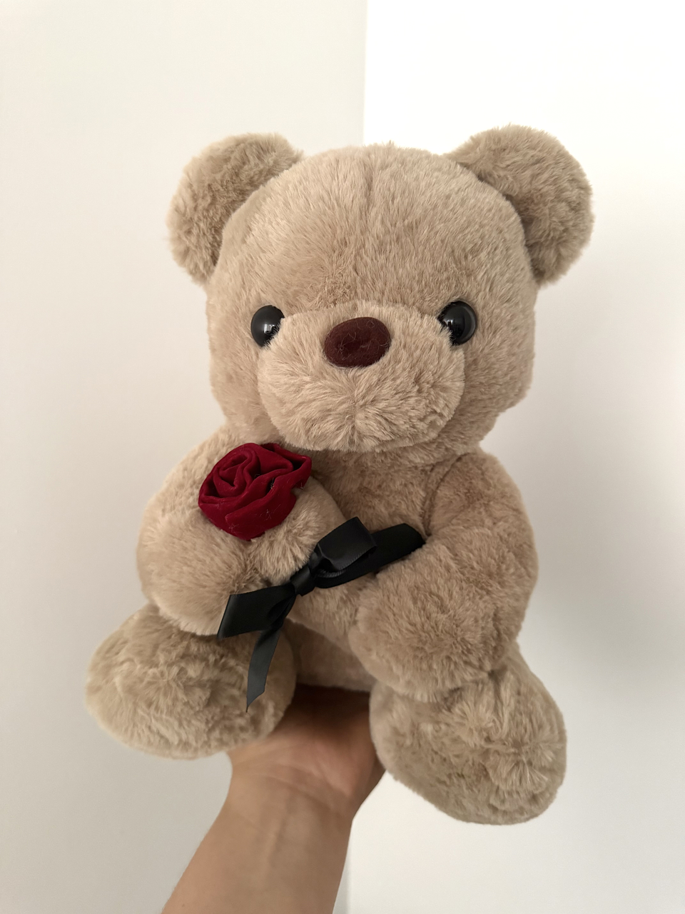 Oso Peluche Teddy 40cm con Rosa 1
