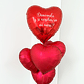 Globo Corazón Personalizado + 4 globos corazón con Helio - Miniatura 1