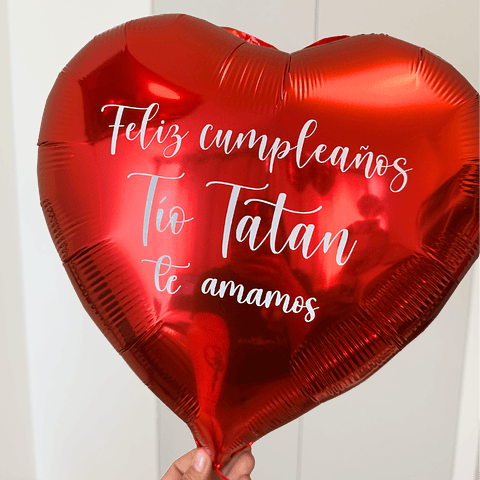 Globo Corazón personalizado 45cm con helio