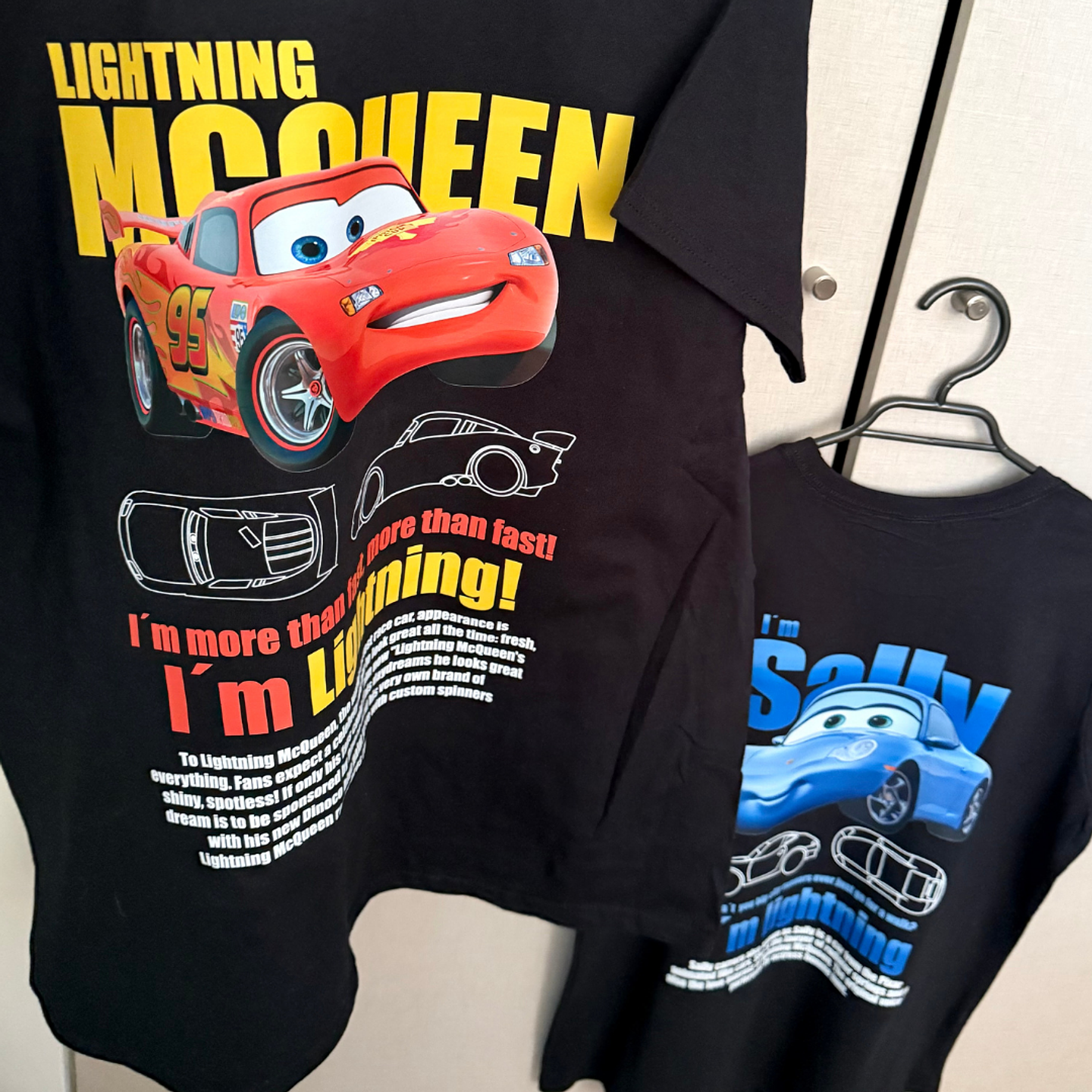 Pack 2 Poleras Pareja - Mc queen y Sally  2