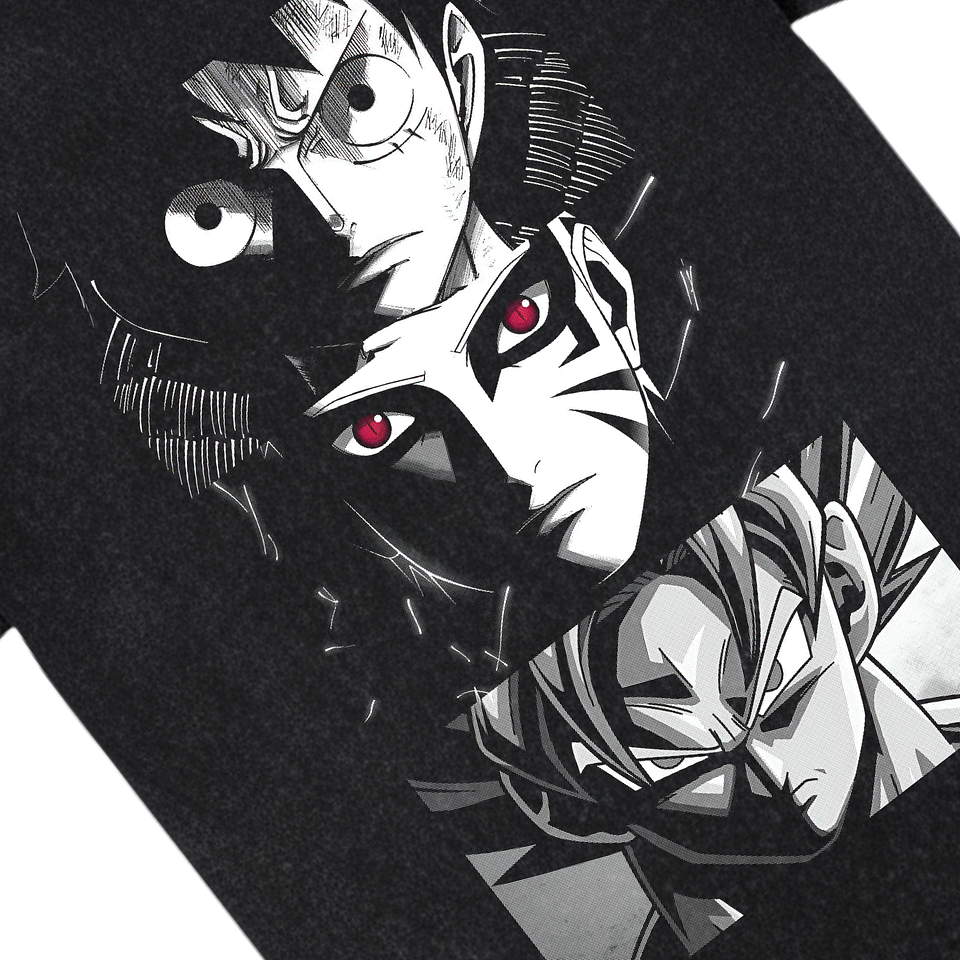 Polera Anime The Big Three – Luffy, Naruto & Goku 2