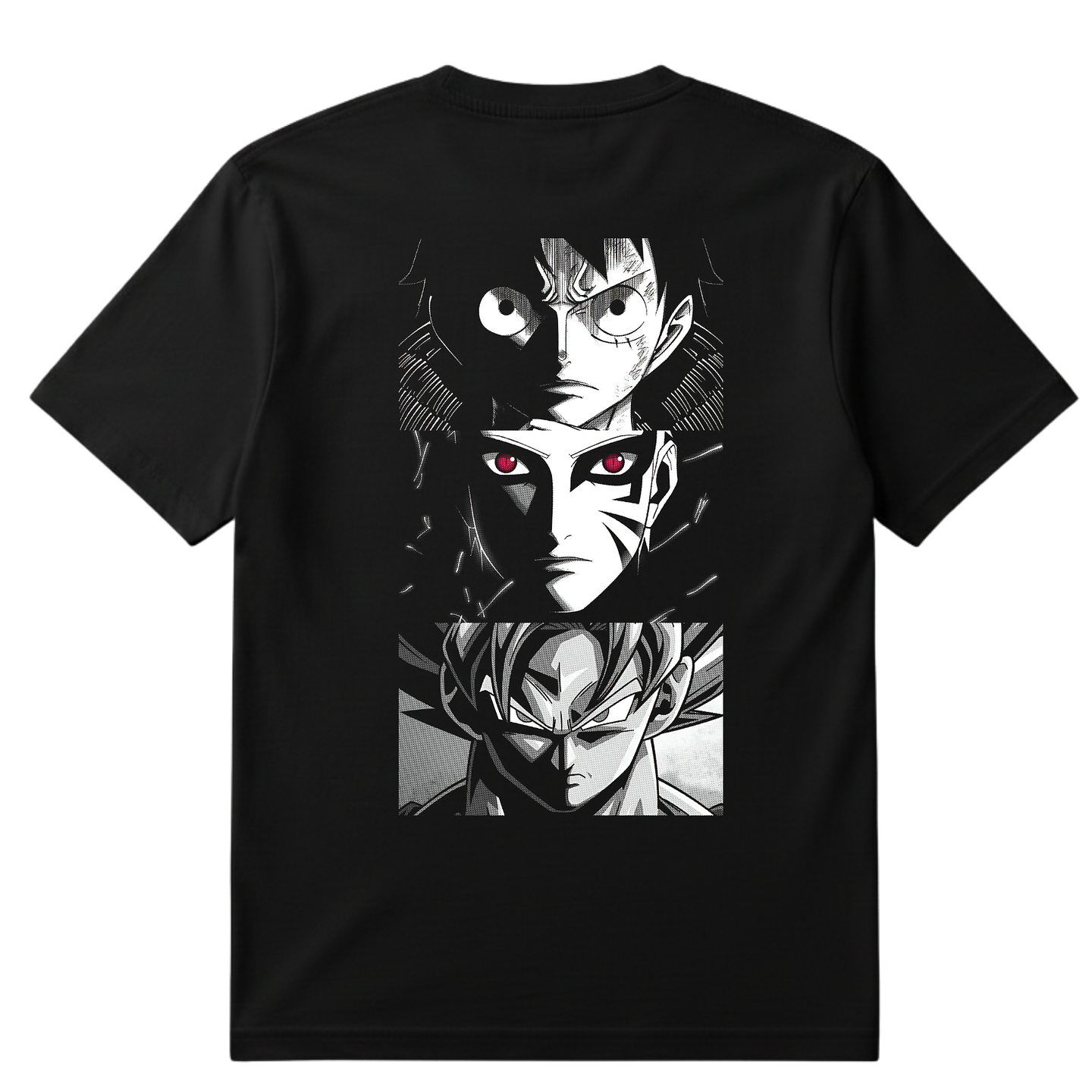Polera Anime The Big Three – Luffy, Naruto & Goku 3