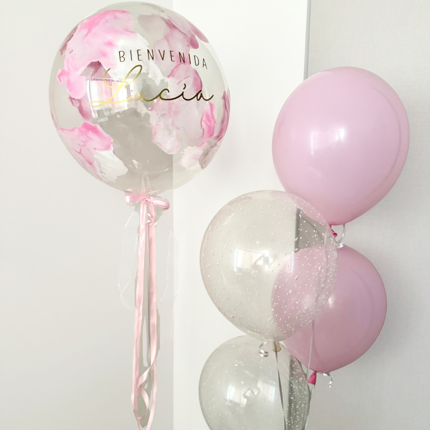 Bouquet de Globos con Helio para Bienvenida de Bebé 1