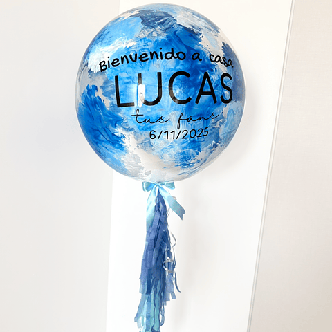 Globo Burbuja Personalizado con helio Baby