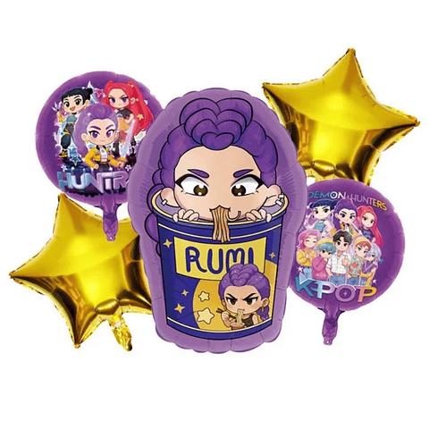 Pack de Globos Guerreras K-pop Rumi | Demon Hunter