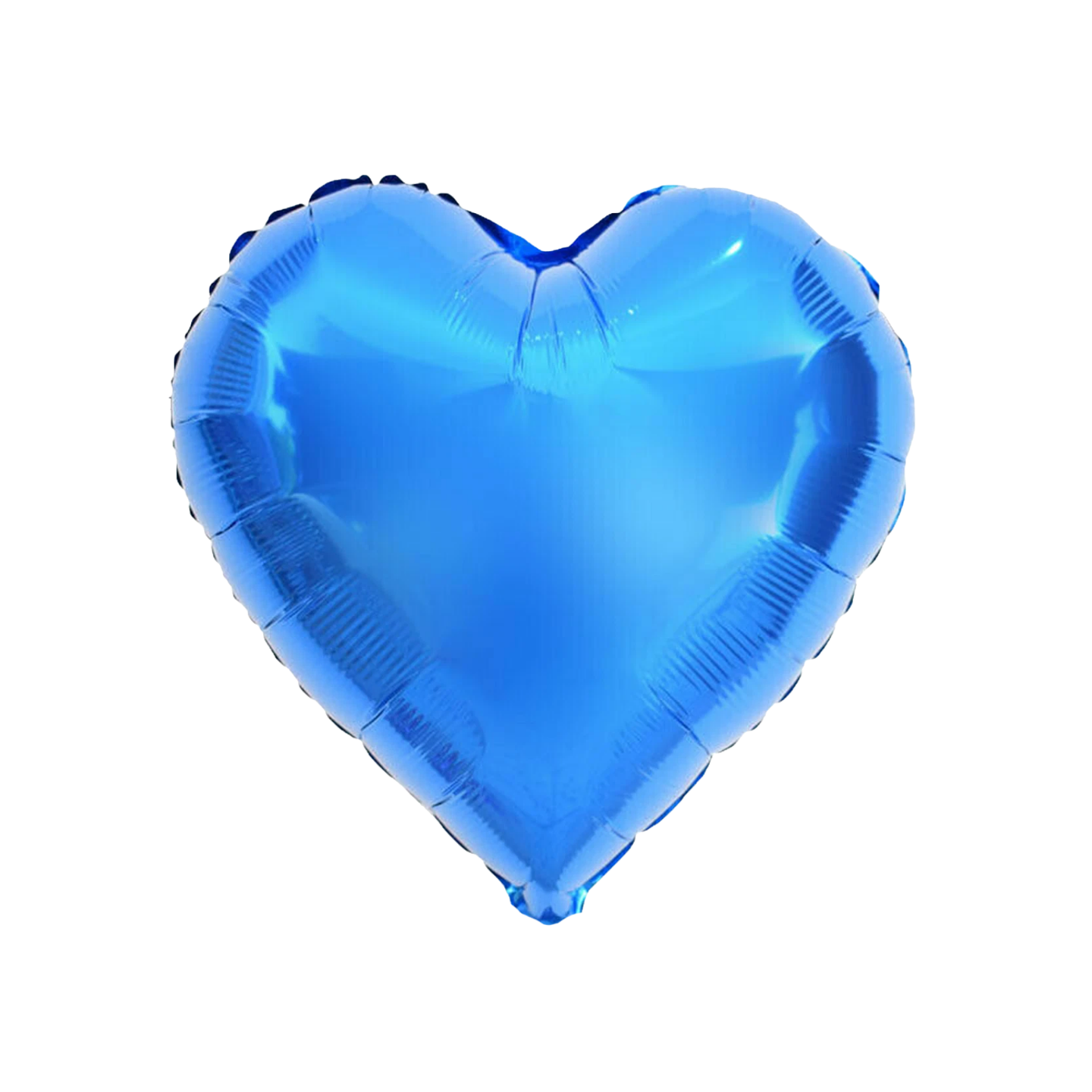 Globo Foil Metálico Corazón Azul Electrico 45cm 18