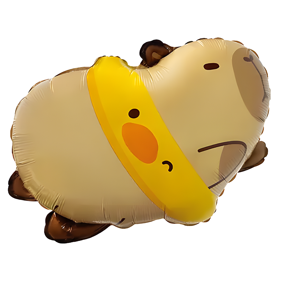 Globo Capibara Foil 57x51cm Metálico Adorable Decoración Fiesta 1