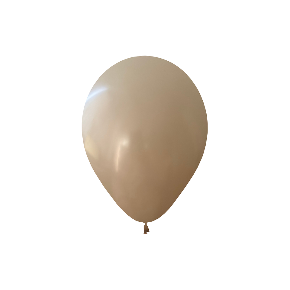 Globo Látex Arena Oscuro Nude 30cm con Helio 1