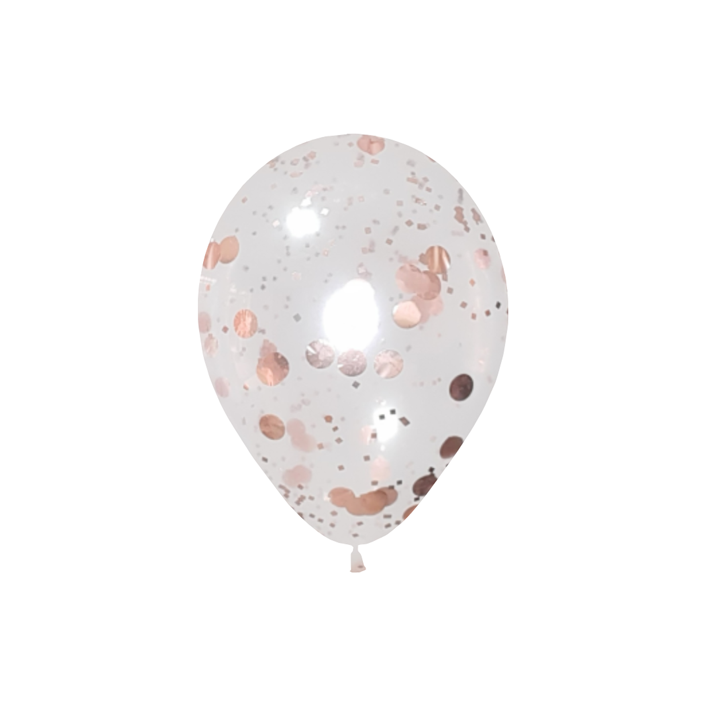 Globo Látex Confeti Oro Rosa 30cm con Helio 1