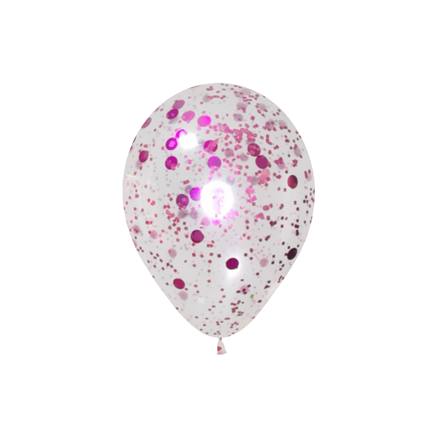 Globo Látex Confeti Fucsia 30cm con Helio 1