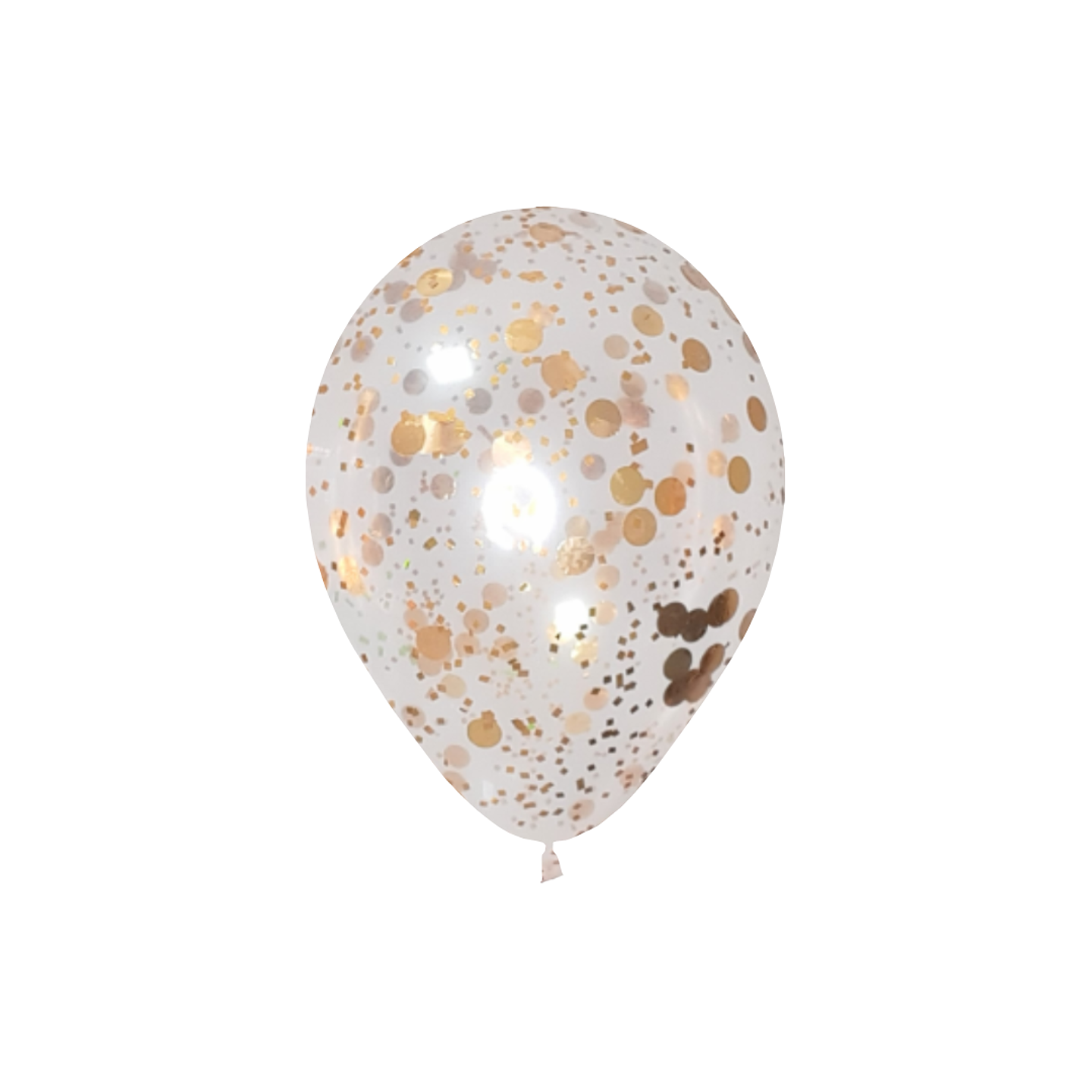 Globo Látex Confeti Dorado 30cm con Helio 1