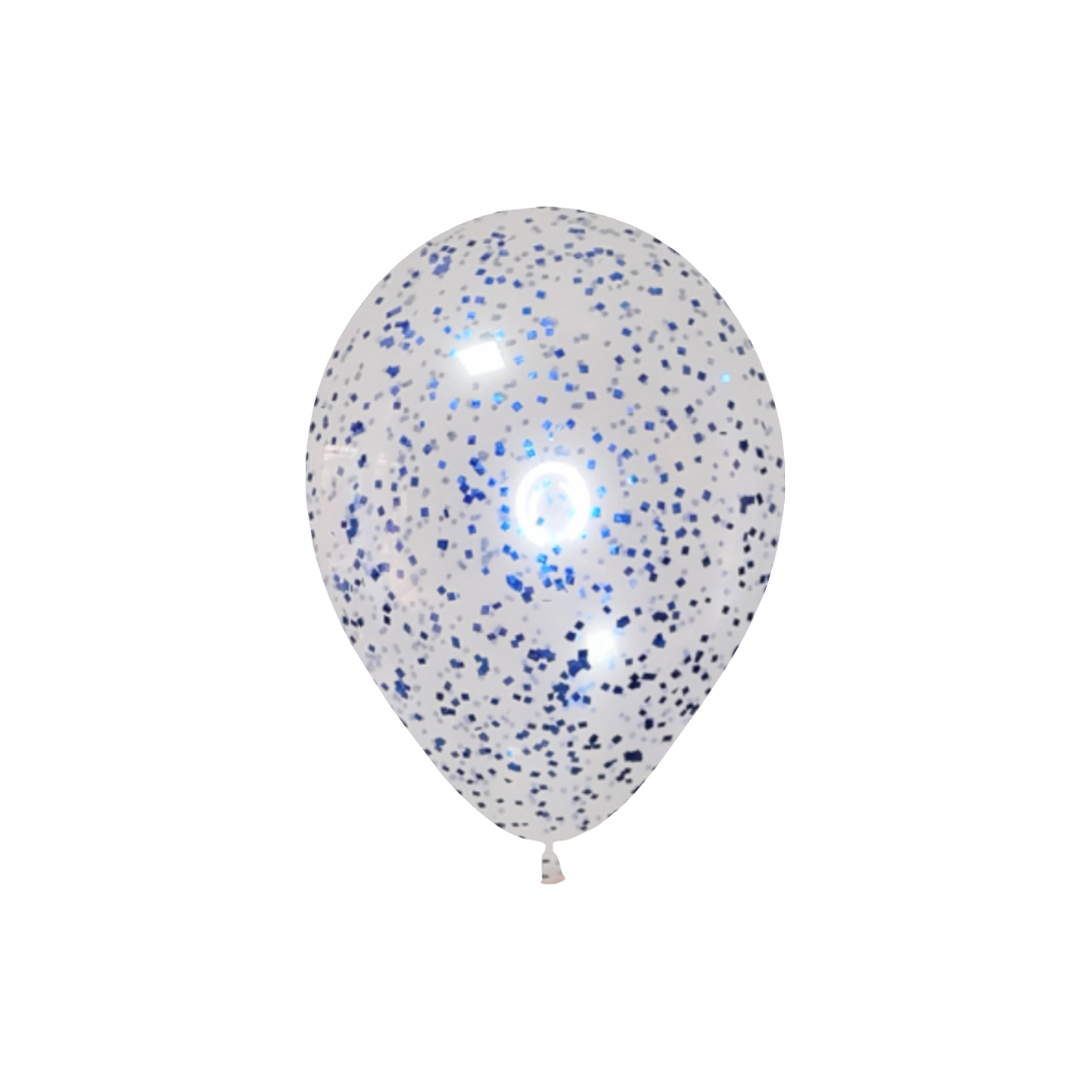 Globo Látex Confeti Azul Rey 30cm con Helio 1